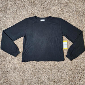 NEW BB Dakota Lounge Crew Neck Long Sleeve Sweater Black Size Medium